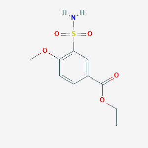 molecular formula C10H13NO5S B2673747 Ethyl 4-methoxy-3-sulfamoylbenzoate CAS No. 38499-96-6