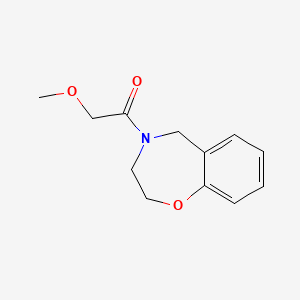 molecular formula C12H15NO3 B2673749 1-(2,3-二氢苯并[f][1,4]噁唑-4(5H)-基)-2-甲氧基乙酮 CAS No. 1379105-55-1