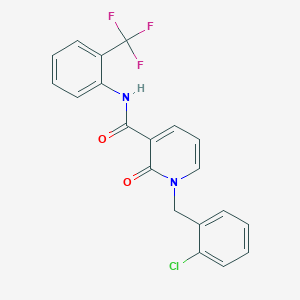 molecular formula C20H14ClF3N2O2 B2673764 1-(2-chlorobenzyl)-2-oxo-N-(2-(trifluoromethyl)phenyl)-1,2-dihydropyridine-3-carboxamide CAS No. 946247-70-7