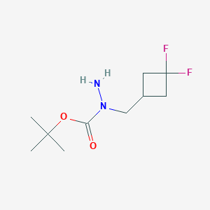 molecular formula C10H18F2N2O2 B2673776 1-Boc-1-(3,3-二氟环丁基甲基)肼 CAS No. 2445785-80-6