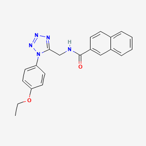 molecular formula C21H19N5O2 B2673782 N-((1-(4-乙氧基苯基)-1H-四唑-5-基)甲基)-2-萘甲酰胺 CAS No. 941921-94-4