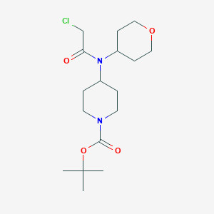 molecular formula C17H29ClN2O4 B2673788 Tert-butyl 4-[(2-chloroacetyl)-(oxan-4-yl)amino]piperidine-1-carboxylate CAS No. 2411259-87-3
