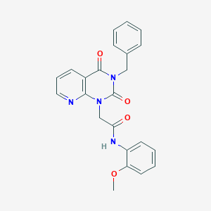 molecular formula C23H20N4O4 B2673797 2-(3-benzyl-2,4-dioxo-3,4-dihydropyrido[2,3-d]pyrimidin-1(2H)-yl)-N-(2-methoxyphenyl)acetamide CAS No. 931726-72-6