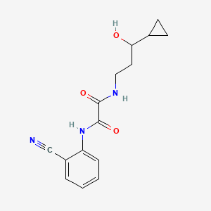 molecular formula C15H17N3O3 B2673800 N1-(2-氰基苯基)-N2-(3-环丙基-3-羟基丙基)草酰胺 CAS No. 1448123-61-2