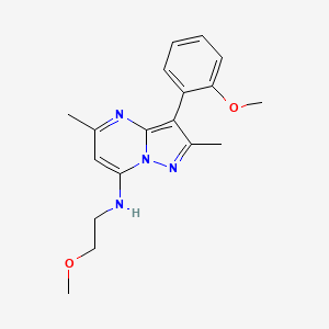 N-(2-methoxyethyl)-3-(2-methoxyphenyl)-2,5-dimethylpyrazolo[1,5-a]pyrimidin-7-amine