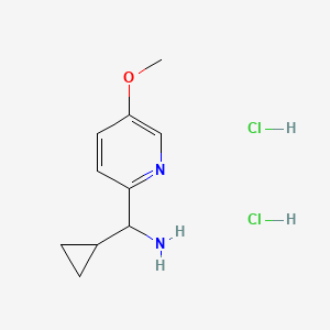 molecular formula C10H16Cl2N2O B2673808 Cyclopropyl(5-methoxypyridin-2-yl)methanamine dihydrochloride CAS No. 2197054-00-3