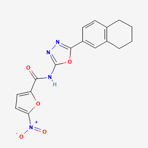 5-nitro-N-(5-(5,6,7,8-tetrahydronaphthalen-2-yl)-1,3,4-oxadiazol-2-yl)furan-2-carboxamide