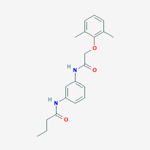 molecular formula C20H24N2O3 B267383 N-(3-{[2-(2,6-dimethylphenoxy)acetyl]amino}phenyl)butanamide 