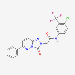 molecular formula C20H13ClF3N5O2 B2673883 N-(4-氯-3-(三氟甲基)苯基)-2-(3-酮-6-苯基-[1,2,4]三唑并[4,3-b]吡啶-2(3H)-基)乙酰胺 CAS No. 1251603-96-9