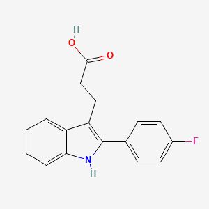 molecular formula C17H14FNO2 B2673908 3-[2-(4-fluorophenyl)-1H-indol-3-yl]propanoic Acid CAS No. 869472-64-0