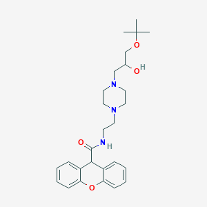 molecular formula C27H37N3O4 B2673915 N-(2-(4-(3-(tert-butoxy)-2-hydroxypropyl)piperazin-1-yl)ethyl)-9H-xanthene-9-carboxamide CAS No. 2034344-79-9
