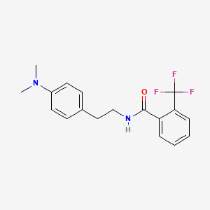 molecular formula C18H19F3N2O B2673925 N-(4-(二甲氨基)苯乙基)-2-(三氟甲基)苯甲酰胺 CAS No. 953167-39-0
