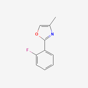 molecular formula C10H8FNO B2673948 2-(2-Fluorophenyl)-4-methyl-1,3-oxazole CAS No. 2138248-91-4
