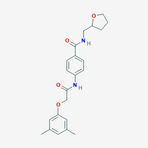 molecular formula C22H26N2O4 B267396 4-{[(3,5-dimethylphenoxy)acetyl]amino}-N-(tetrahydro-2-furanylmethyl)benzamide 