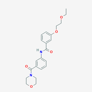 molecular formula C22H26N2O5 B267398 3-(2-ethoxyethoxy)-N-[3-(4-morpholinylcarbonyl)phenyl]benzamide 