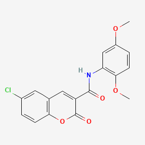 molecular formula C18H14ClNO5 B2673989 6-chloro-N-(2,5-dimethoxyphenyl)-2-oxo-2H-chromene-3-carboxamide CAS No. 873577-99-2
