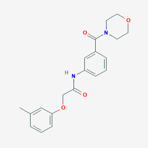 molecular formula C20H22N2O4 B267399 2-(3-methylphenoxy)-N-[3-(4-morpholinylcarbonyl)phenyl]acetamide 