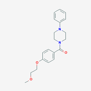 molecular formula C20H24N2O3 B267400 1-[4-(2-Methoxyethoxy)benzoyl]-4-phenylpiperazine 