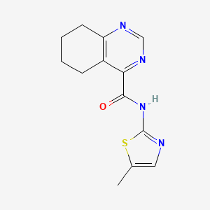 molecular formula C13H14N4OS B2674007 N-(5-Methyl-1,3-thiazol-2-yl)-5,6,7,8-tetrahydroquinazoline-4-carboxamide CAS No. 2415584-40-4