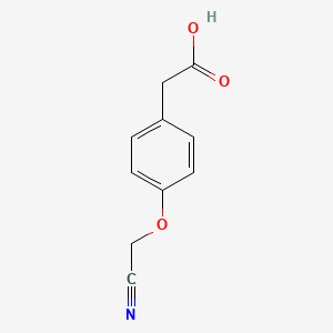 molecular formula C10H9NO3 B2674016 2-[4-(Cyanomethoxy)phenyl]acetic acid CAS No. 1019446-81-1