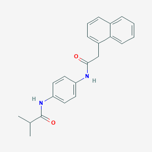 molecular formula C22H22N2O2 B267402 2-methyl-N-{4-[(1-naphthylacetyl)amino]phenyl}propanamide 