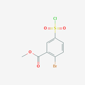 molecular formula C8H6BrClO4S B2674025 Methyl 2-bromo-5-(chlorosulfonyl)benzoate CAS No. 924867-87-8