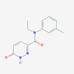 molecular formula C14H15N3O2 B2674041 N-乙基-6-氧代-N-(间甲苯基)-1,6-二氢吡啶嗪-3-甲酰胺 CAS No. 1791316-72-7