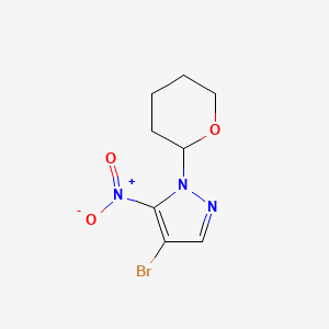 molecular formula C8H10BrN3O3 B2674049 4-bromo-5-nitro-1-(tetrahydro-2H-pyran-2-yl)-1H-pyrazole CAS No. 1235407-34-7