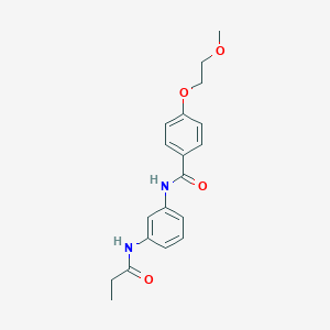 molecular formula C19H22N2O4 B267405 4-(2-methoxyethoxy)-N-[3-(propionylamino)phenyl]benzamide 
