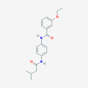 molecular formula C20H24N2O3 B267406 3-ethoxy-N-{4-[(3-methylbutanoyl)amino]phenyl}benzamide 