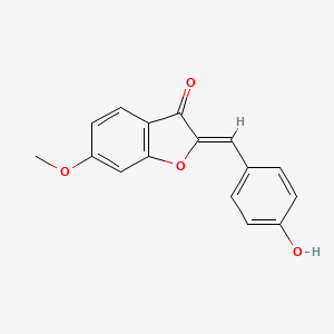 molecular formula C16H12O4 B2674071 (2Z)-2-(4-羟基苯甲亚甲基)-6-甲氧基-1-苯并呋喃-3(2H)-酮 CAS No. 71005-52-2