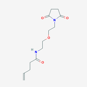 molecular formula C13H20N2O4 B2674072 N-(2-(2-(2,5-dioxopyrrolidin-1-yl)ethoxy)ethyl)pent-4-enamide CAS No. 2034537-76-1
