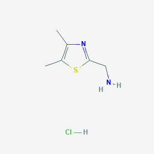 molecular formula C6H11ClN2S B2674091 [(4,5-二甲基-1,3-噻唑-2-基)甲基]胺二盐酸盐 CAS No. 90084-53-0