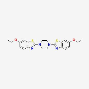molecular formula C22H24N4O2S2 B2674094 1,4-双(6-乙氧基苯并[2,1-d]噻唑-2-基)哌嗪 CAS No. 863001-01-8