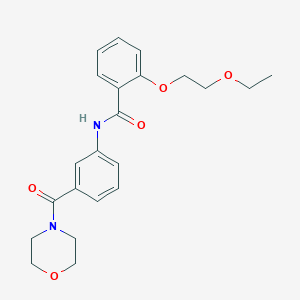 molecular formula C22H26N2O5 B267410 2-(2-ethoxyethoxy)-N-[3-(4-morpholinylcarbonyl)phenyl]benzamide 
