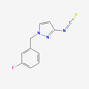 molecular formula C11H8FN3S B2674112 1-(3-Fluoro-benzyl)-3-isothiocyanato-1H-pyrazole CAS No. 1004194-45-9