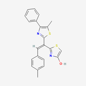 2-[(E)-2-(4-methylphenyl)-1-(5-methyl-4-phenyl-1,3-thiazol-2-yl)ethenyl]-1,3-thiazol-4-ol