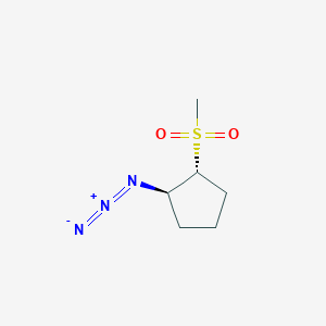 molecular formula C6H11N3O2S B2674130 (1R,2R)-1-叠氮-2-甲基磺酰环戊烷 CAS No. 2460740-49-0