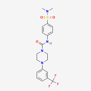 N-[4-(dimethylsulfamoyl)phenyl]-4-[3-(trifluoromethyl)phenyl]piperazine-1-carboxamide