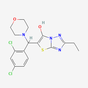 molecular formula C17H18Cl2N4O2S B2674141 5-((2,4-Dichlorophenyl)(morpholino)methyl)-2-ethylthiazolo[3,2-b][1,2,4]triazol-6-ol CAS No. 886910-12-9