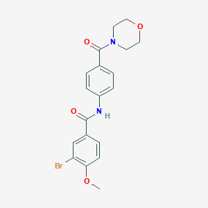 3-bromo-4-methoxy-N-[4-(4-morpholinylcarbonyl)phenyl]benzamide