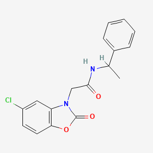 molecular formula C17H15ClN2O3 B2674171 2-(5-氯-2-氧代苯并[d]噁唑-3(2H)-基)-N-(1-苯乙基)乙酰胺 CAS No. 902254-89-1