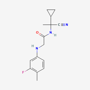 molecular formula C15H18FN3O B2674184 N-(1-cyano-1-cyclopropylethyl)-2-[(3-fluoro-4-methylphenyl)amino]acetamide CAS No. 1210274-03-5
