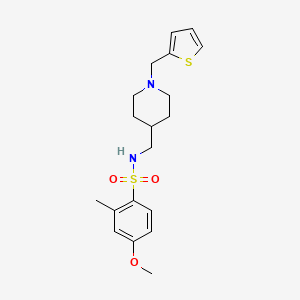 4-methoxy-2-methyl-N-((1-(thiophen-2-ylmethyl)piperidin-4-yl)methyl)benzenesulfonamide