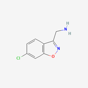 molecular formula C8H7ClN2O B2674188 (6-Chlorobenzo[d]isoxazol-3-yl)methanamine CAS No. 1314932-51-8