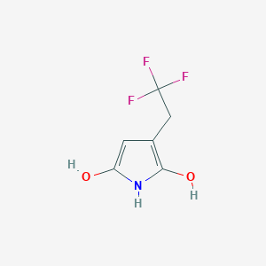 molecular formula C6H6F3NO2 B2674197 3-(2,2,2-Trifluoroethyl)-1H-pyrrole-2,5-diol CAS No. 2090129-70-5