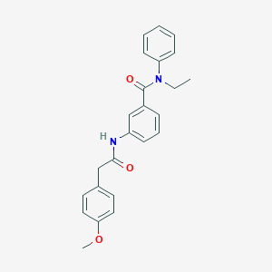 molecular formula C24H24N2O3 B267420 N-ethyl-3-{[(4-methoxyphenyl)acetyl]amino}-N-phenylbenzamide 