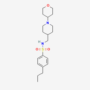 molecular formula C20H32N2O3S B2674201 4-丙基-N-((1-(四氢-2H-吡喃-4-基)哌啶-4-基)甲基)苯甲磺酰胺 CAS No. 2034443-78-0