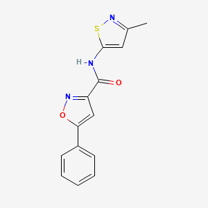 molecular formula C14H11N3O2S B2674202 N-(3-甲基异噻唑-5-基)-5-苯基异噻唑-3-羧酰胺 CAS No. 1207003-24-4
