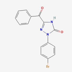 molecular formula C15H10BrN3O2 B2674209 5-Benzoyl-2-(4-bromophenyl)-1,2-dihydro-3H-1,2,4-triazol-3-one CAS No. 1000574-42-4